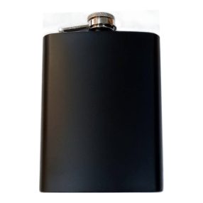   Rozsdamentes acél flaska ajándék gravírozással - matt fekete 9OZ FL45