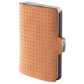   I-clip - "AdvantageR" Karamell marhabőr - Fekete kerettel - Ajándék gravírozással