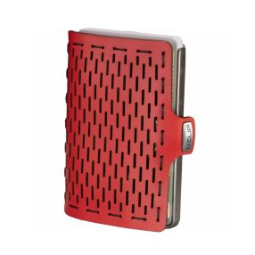   I-clip - "Original Beach Club" piros marhabőr - Ezüst kerettel - Ajándék gravírozással