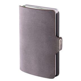   I-clip - "Soft touch" Szürke marhabőr - Fekete kerettel - Ajándék gravírozással