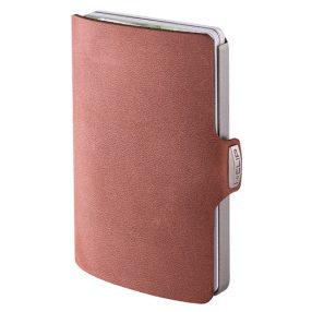   I-clip - "Soft touch" Tölgy marhabőr - Ezüst színű kerettel - Ajándék gravírozással