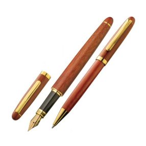   Fa golyóstoll és töltőtoll ajándék gravírozással, fa dobozban - "John" J0329