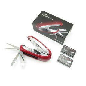   Wenger Swiss Business Tool ajándék gravírozással, irodai eszköz, Piros - No.60