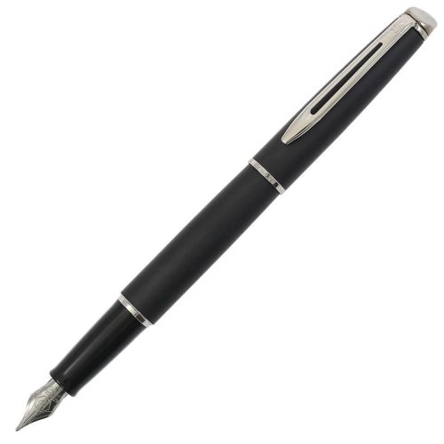 Waterman Hemisphere Töltőtoll ajándék gravírozással, Matt fekete, Ezüst klipsz - S0895352