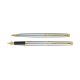 Waterman Hemisphere Golyóstoll és Töltőtoll szett ajándék gravírozással, Rozsdamentes acél, Arany klipsz - S091212