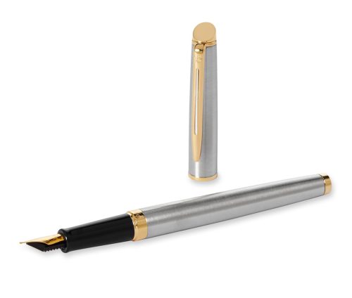 Waterman Hemisphere Töltőtoll ajándék gravírozással, Rozsdamentes acél, Arany klipsz - S0920310