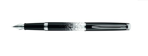 Waterman Hemisphere Töltőtoll ajándék gravírozással, Permanenet Metropolitan Ombre lakk fekete-fehér, Ezüst klipsz - S0920333