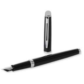   Waterman Hemisphere Töltőtoll ajándék gravírozással, Lakk fekete, Ezüst klipsz - S0920510