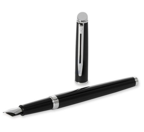 Waterman Hemisphere Töltőtoll ajándék gravírozással, Lakk fekete, Ezüst klipsz - S0920510