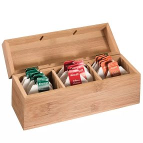 Bambusz teafilter tartó ajándék gravírozással - T2656