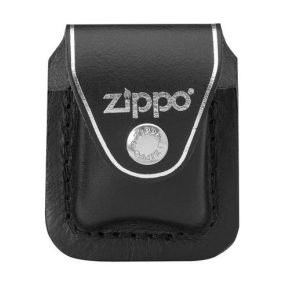   Zippo fekete bőrtok ajándék gravírozással - LPCBK LTR Pouch/CLP Blck