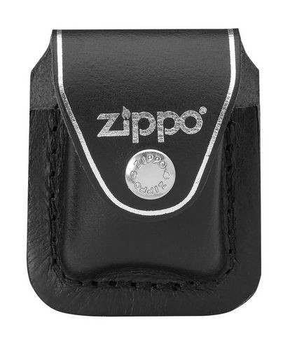 Zippo fekete bőrtok ajándék gravírozással - LPCBK LTR Pouch/CLP Blck