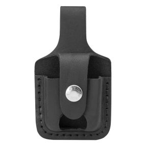   Zippo fekete bőrtok ajándék gravírozással - LPTBK Pouch W/Thumb Notch